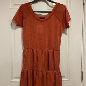 Orange Ruffle Dress